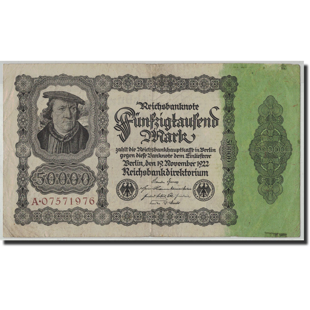 Banknote, Germany, 50,000 Mark, 1922, 1922-11-19, KM:79, VF(20-25)