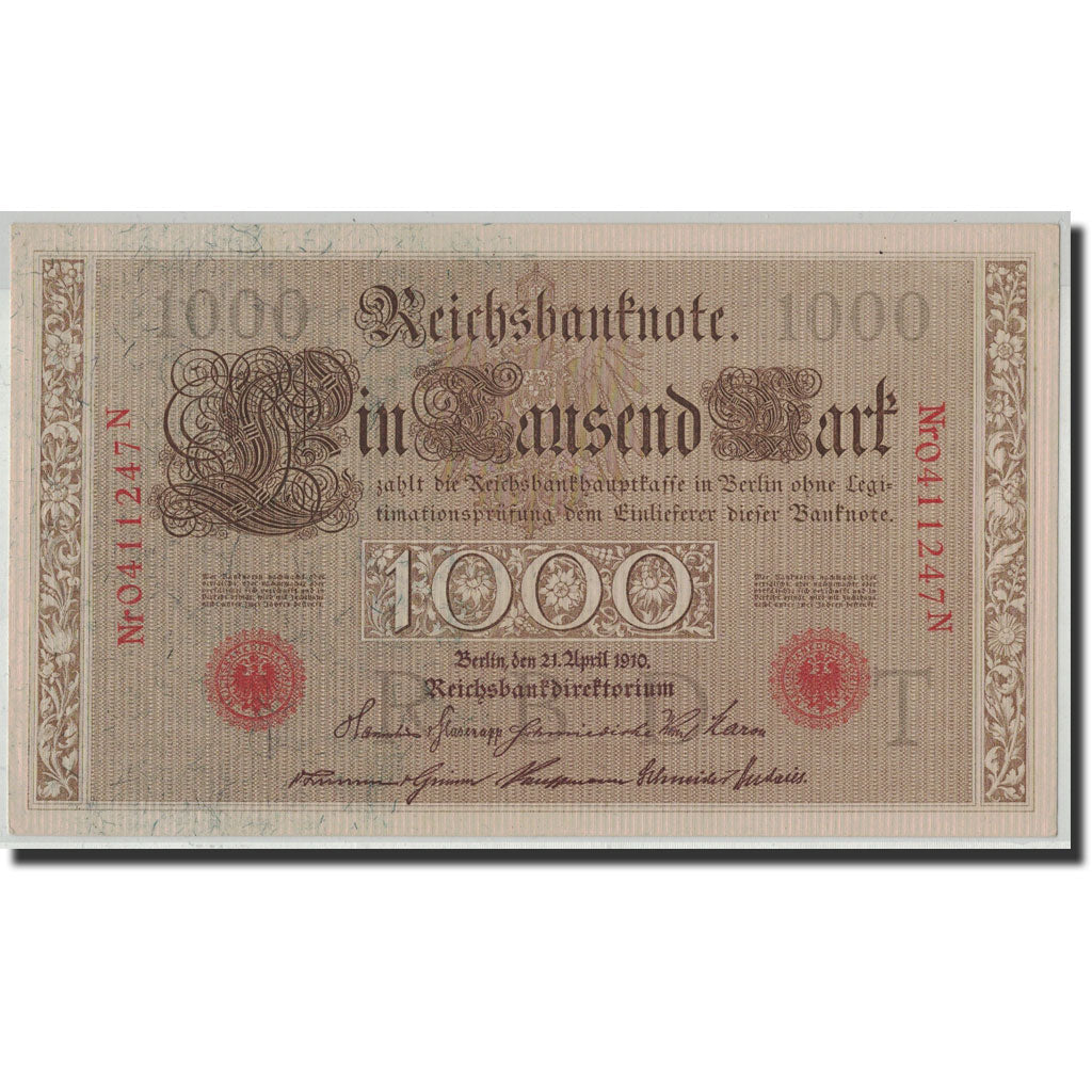 Banknote, Germany, 1000 Mark, 1910, 1910-04-21, KM:44b, UNC(63)