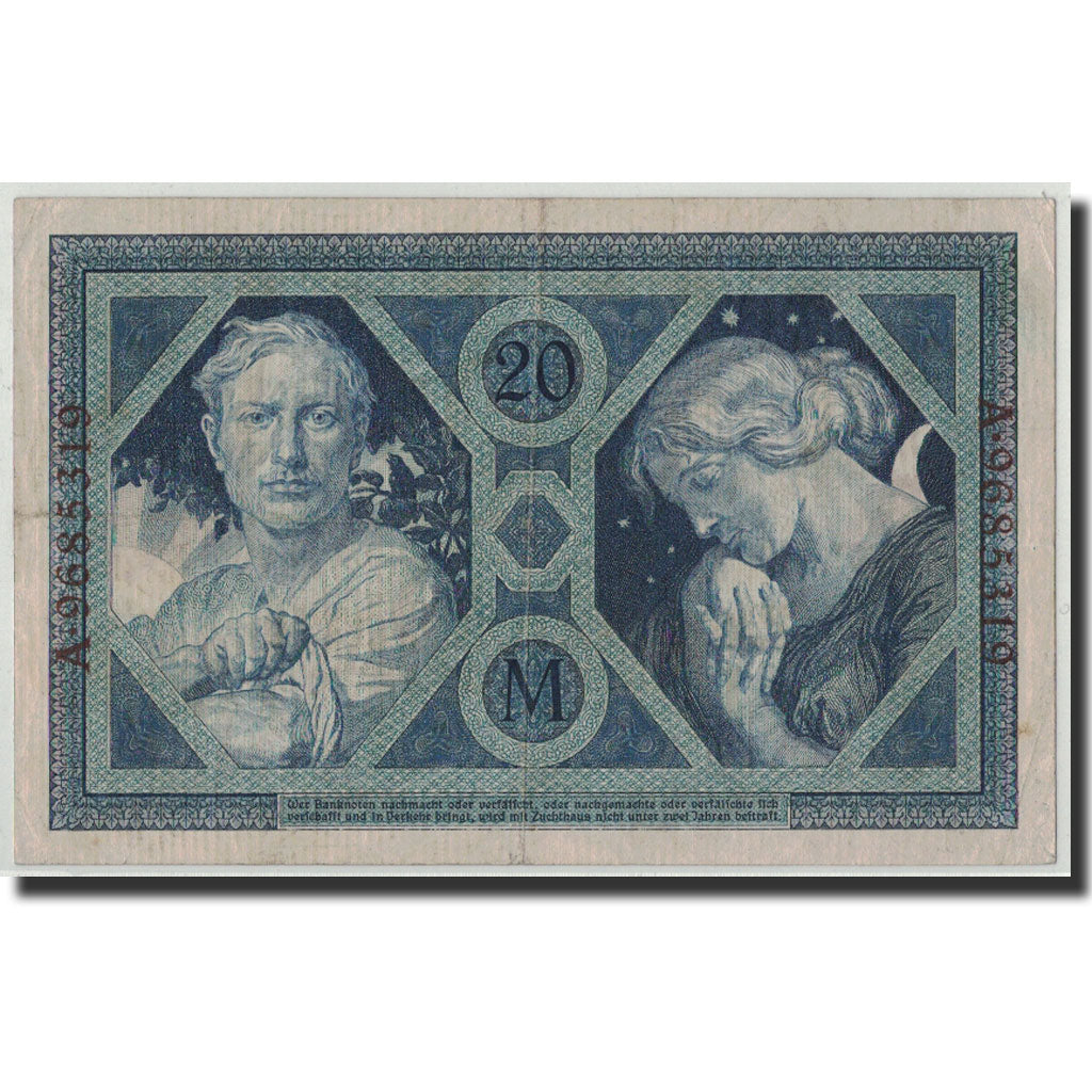 Banknote, Germany, 20 Mark, 1915, 1915-11-04, KM:63, EF(40-45)