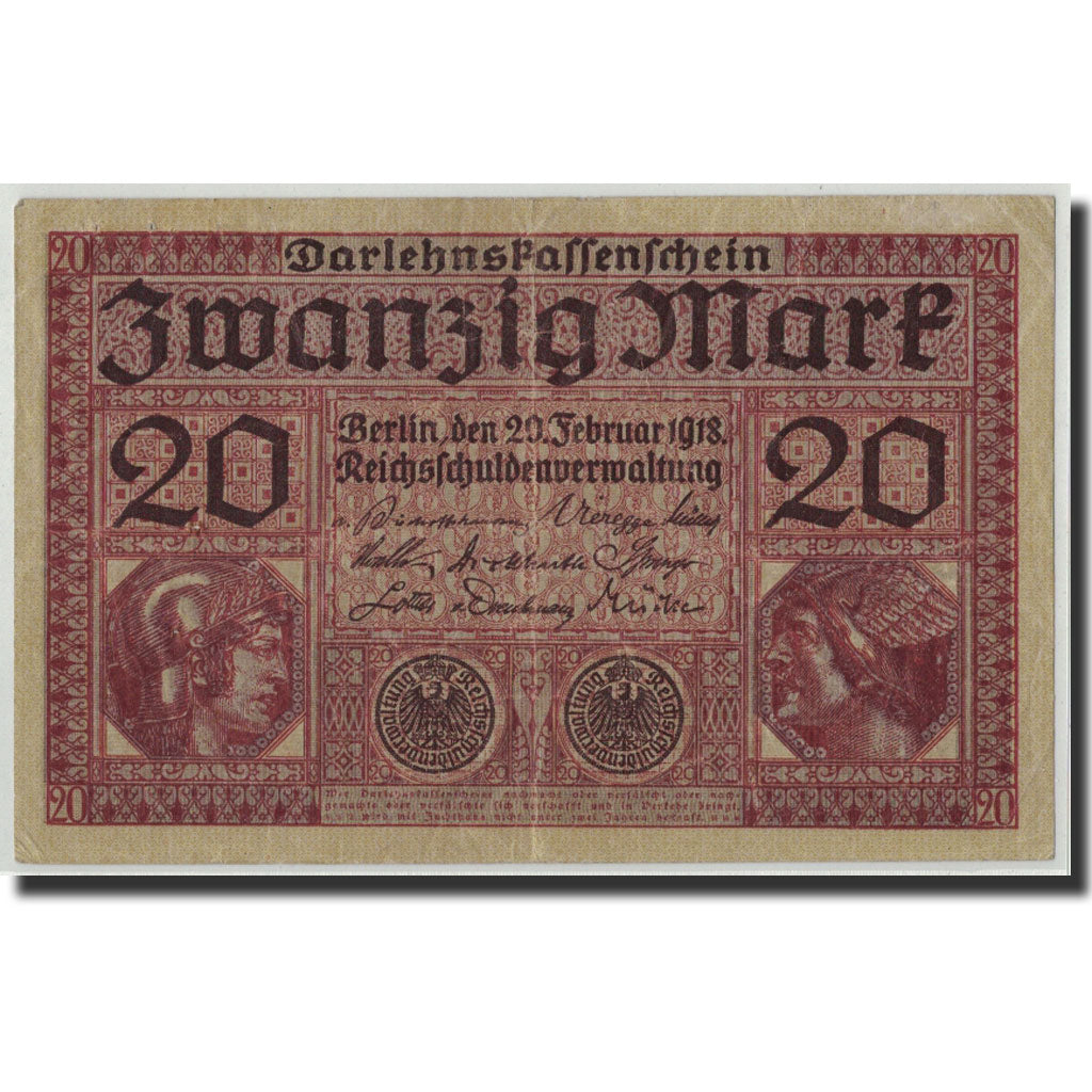 Biljet, Duitsland, 20 Mark, 1918, 1918-02-20, KM:57, TB