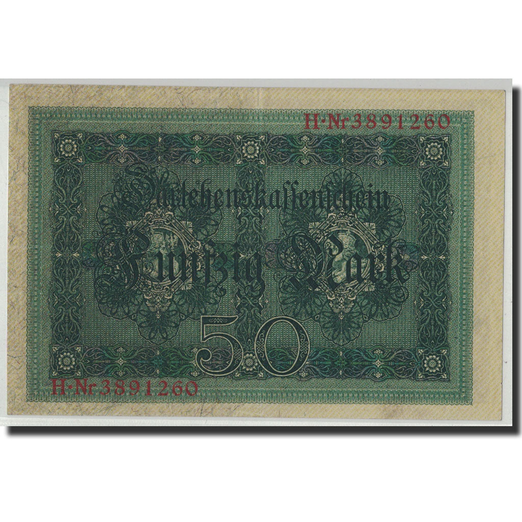 Geldschein, Deutschland, 50 Mark, 1914, 1914-08-05, KM:49b, SS+