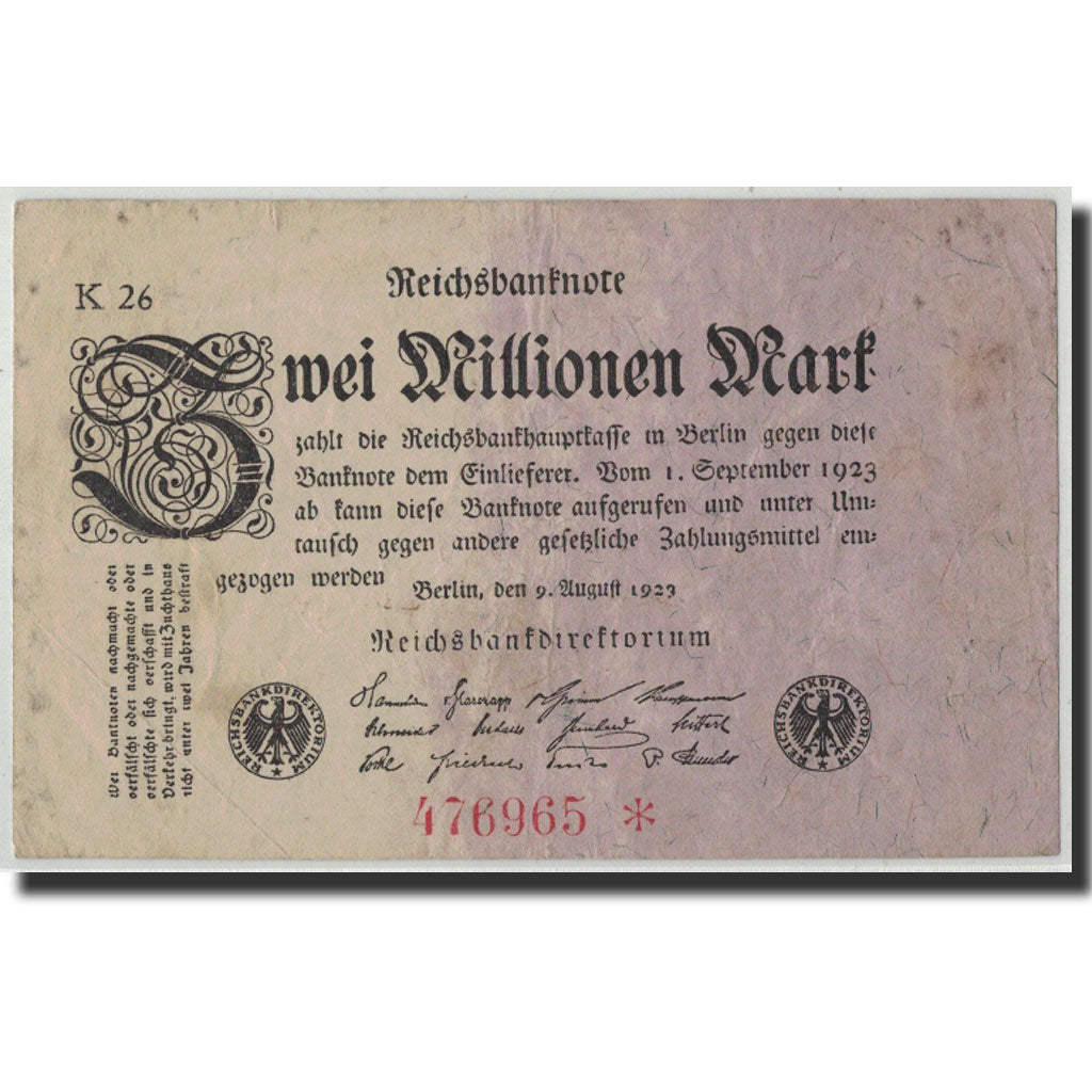 Banknote, Germany, 2 Millionen Mark, 1923, 1923-09-01, KM:103, VF(20-25)