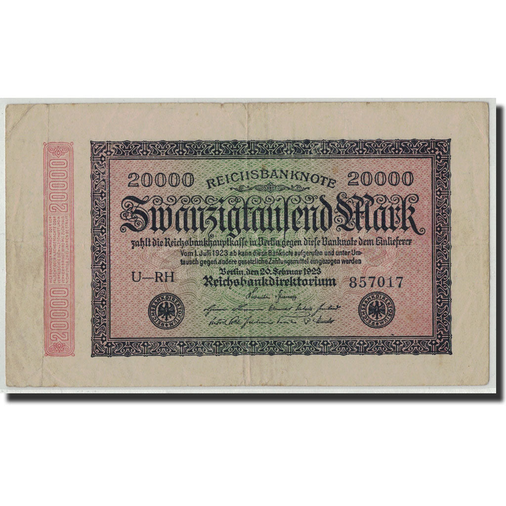 Banconote, Germania, 20,000 Mark, 1923, KM:85f, 1923-02-20, MB