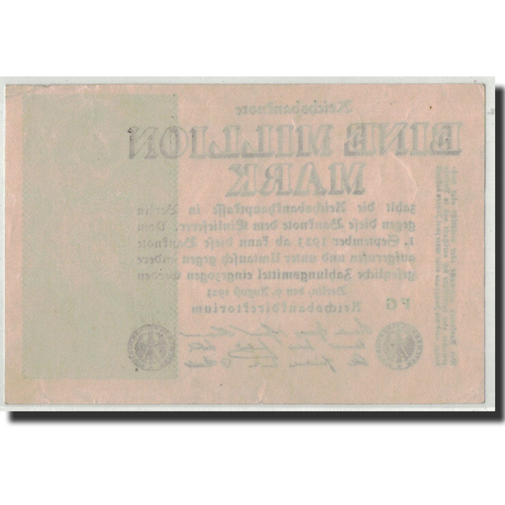 Banknote, Germany, 1 Million Mark, 1923, 1923-08-09, KM:102a, EF(40-45)