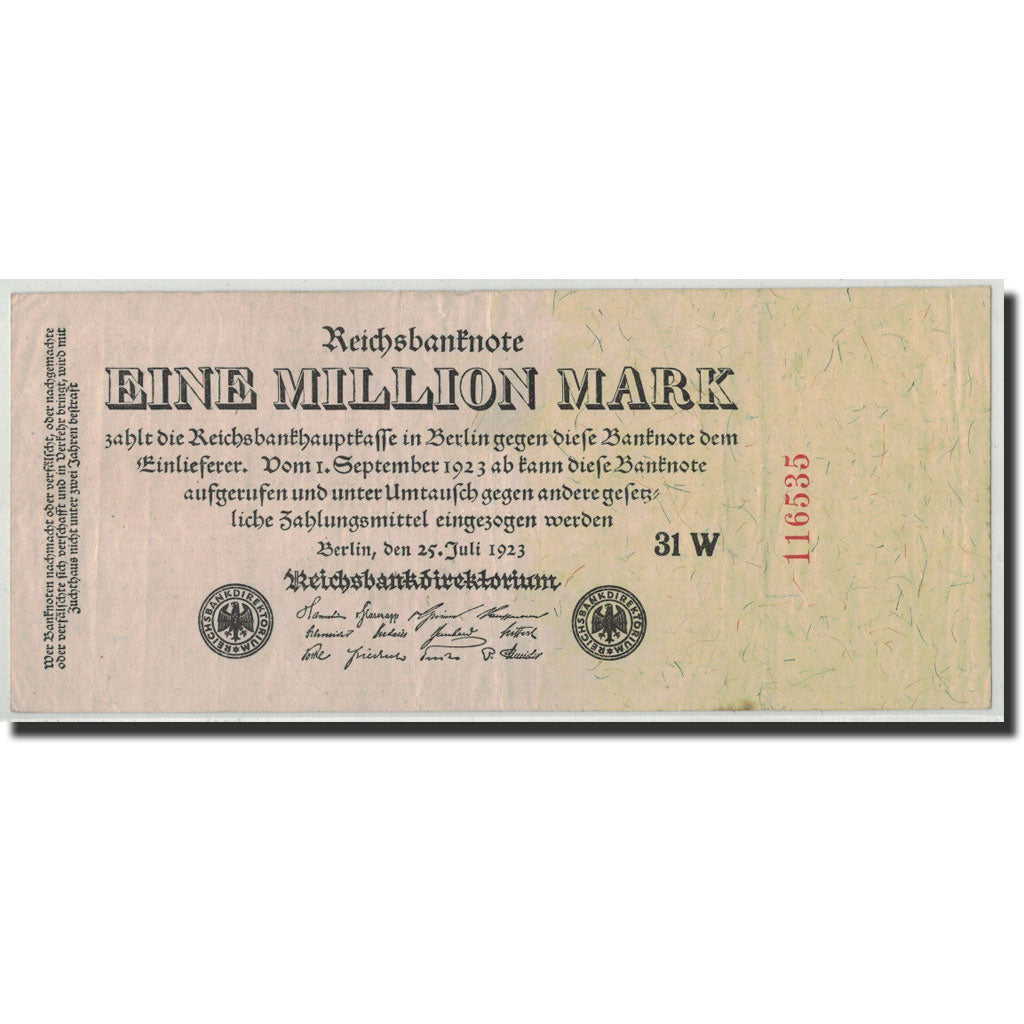 Banknot, Niemcy, 1 Million Mark, 1923, 1923-07-25, KM:94, VF(30-35)