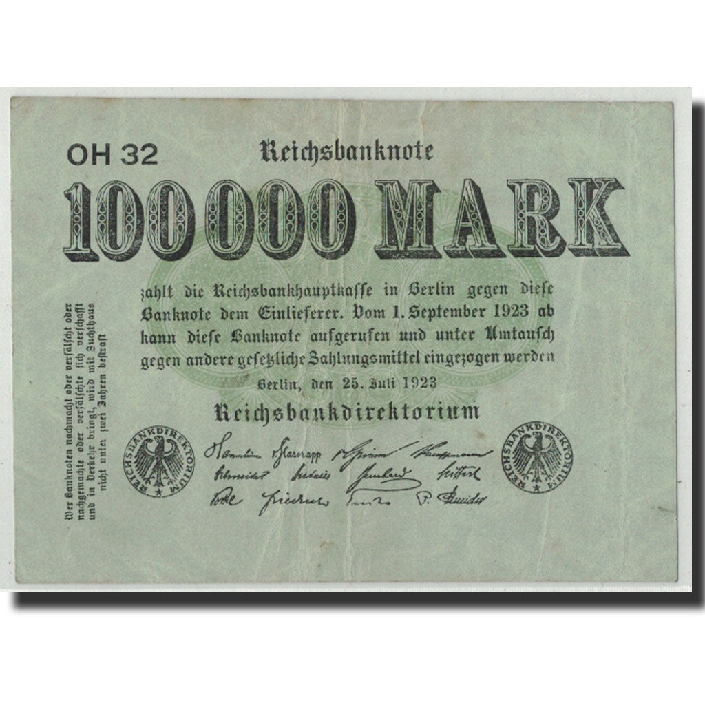 Banknote, Germany, 100,000 Mark, 1923, 1923-07-25, KM:91a, VF(20-25)