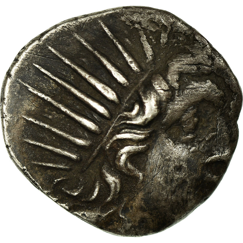 Munten, Islands off Caria, Rhodes, Helios, Drachm, Rhodes, ZF+, Zilver