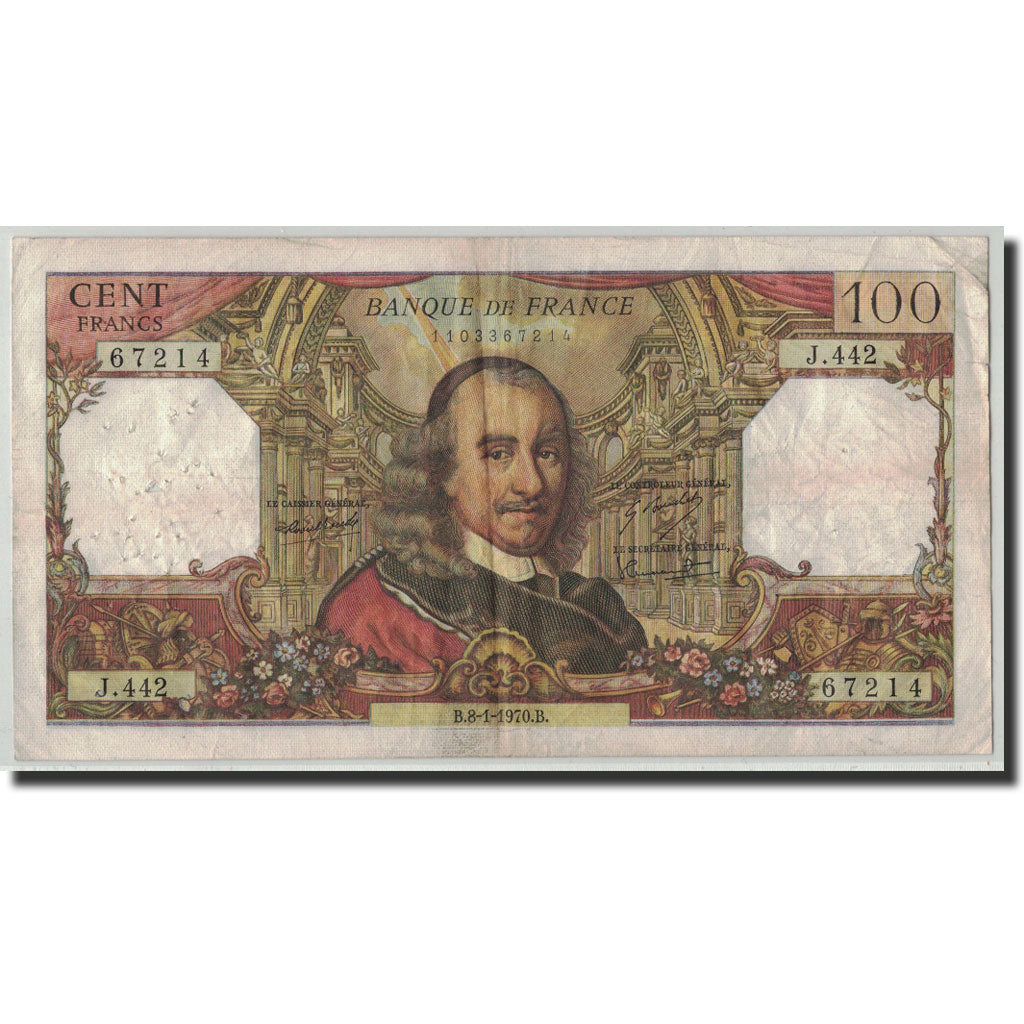 Banknote, France, 100 Francs, 1970, 1970-01-08, VF(20-25), Fayette:65.29