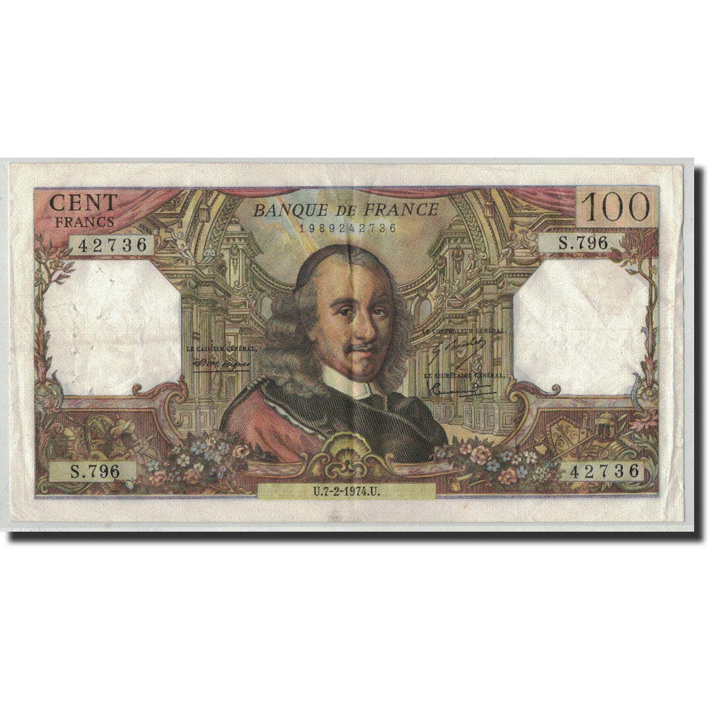 Banknote, France, 100 Francs, 1974, 1974-02-07, VF(30-35), Fayette:65.45
