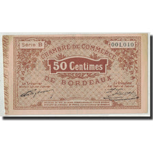 Banknote, Pirot:30-1, 50 Centimes, Undated, France, AU(55-58), Bordeaux