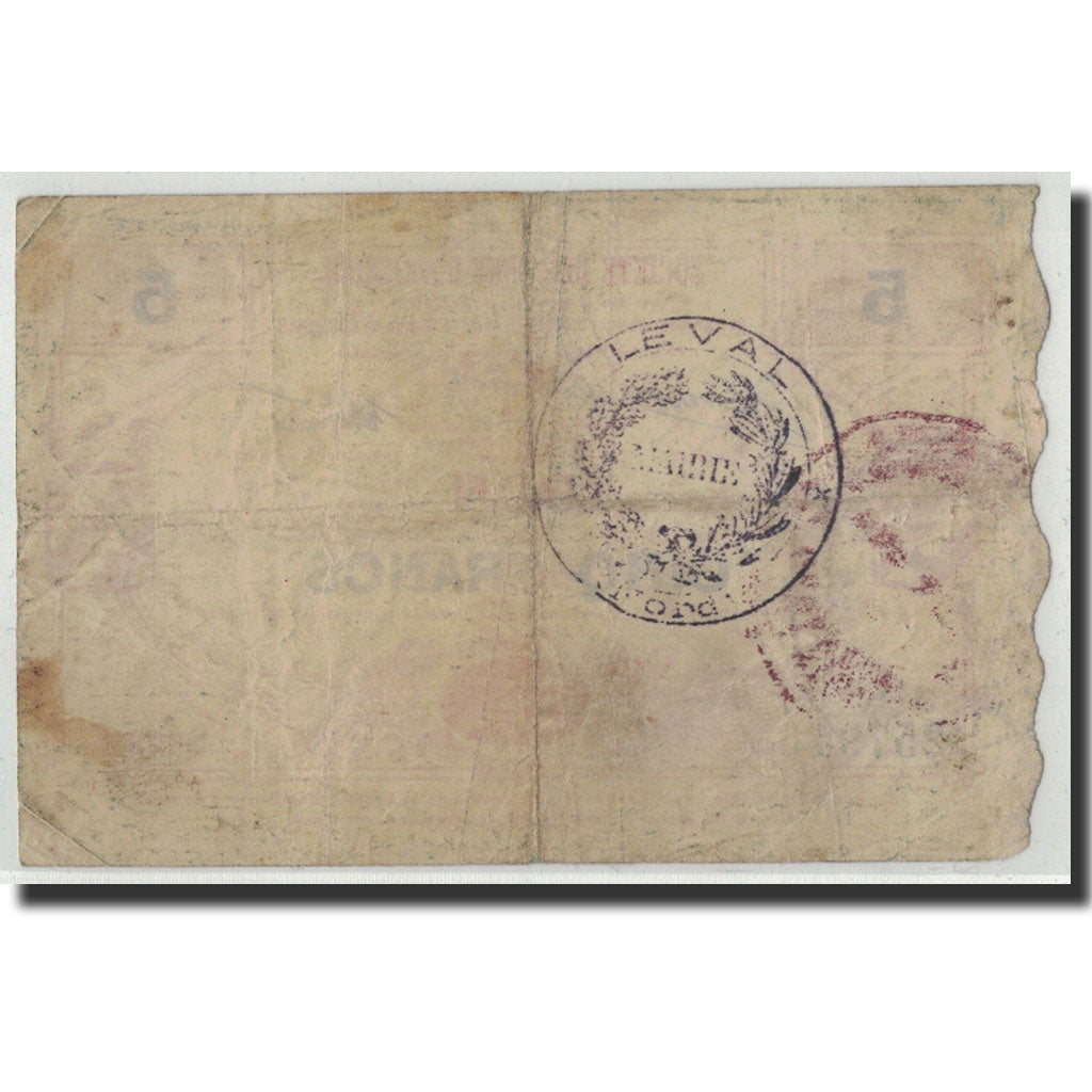 Banknote, Pirot:59-199, 5 Francs, Undated, France, VF(20-25), Avesnes