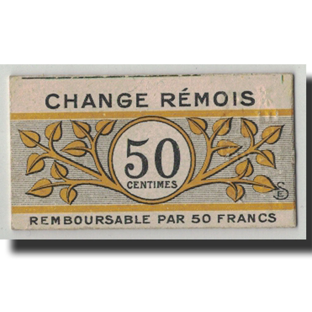Banknote, Pirot:51-44, 50 Centimes, 1914, France, EF(40-45), Reims