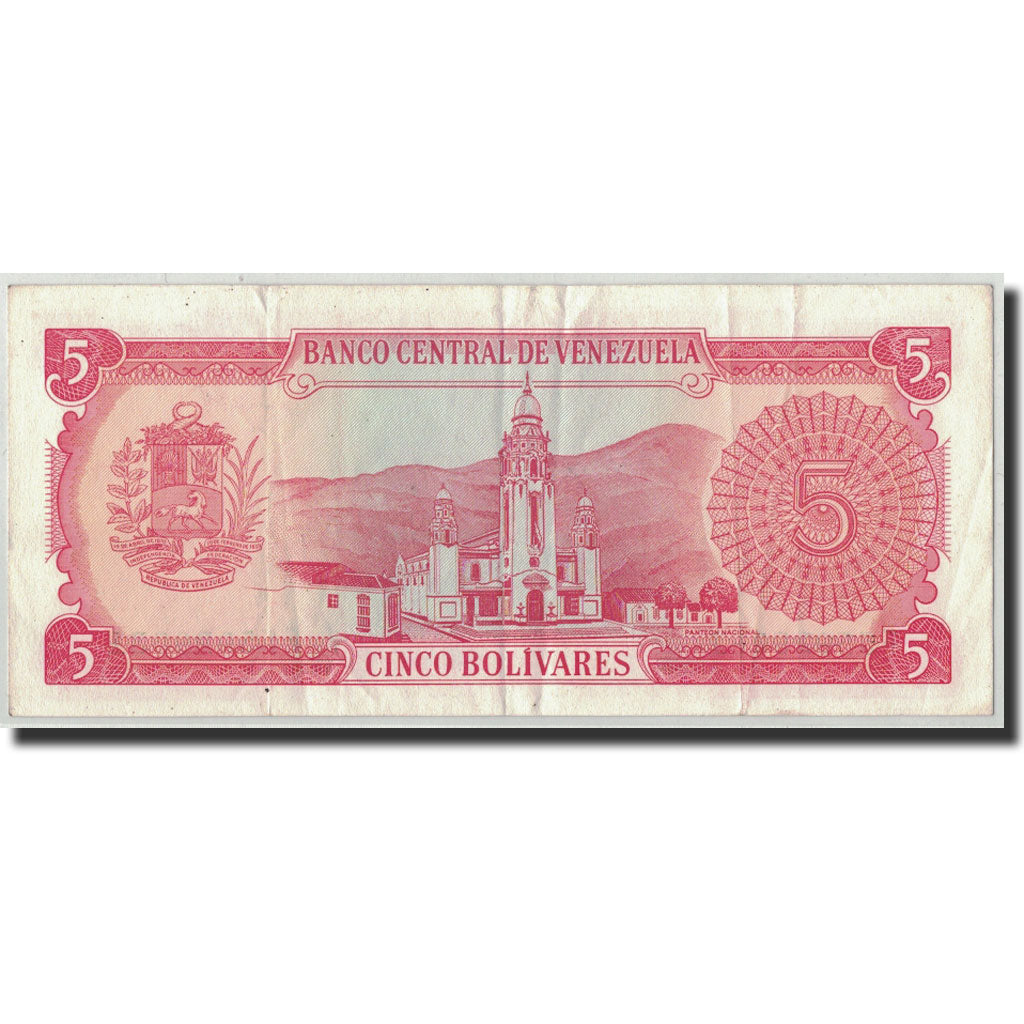 Banknote, Venezuela, 5 Bolivares, 1989, 1989-09-21, KM:70b, VF(30-35)
