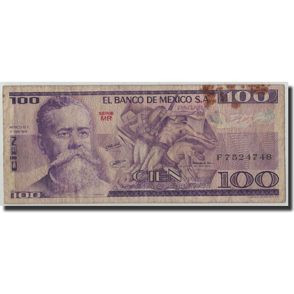 Banknote, Mexico, 100 Pesos, 1979, 1979-05-17, KM:68b, VG(8-10)