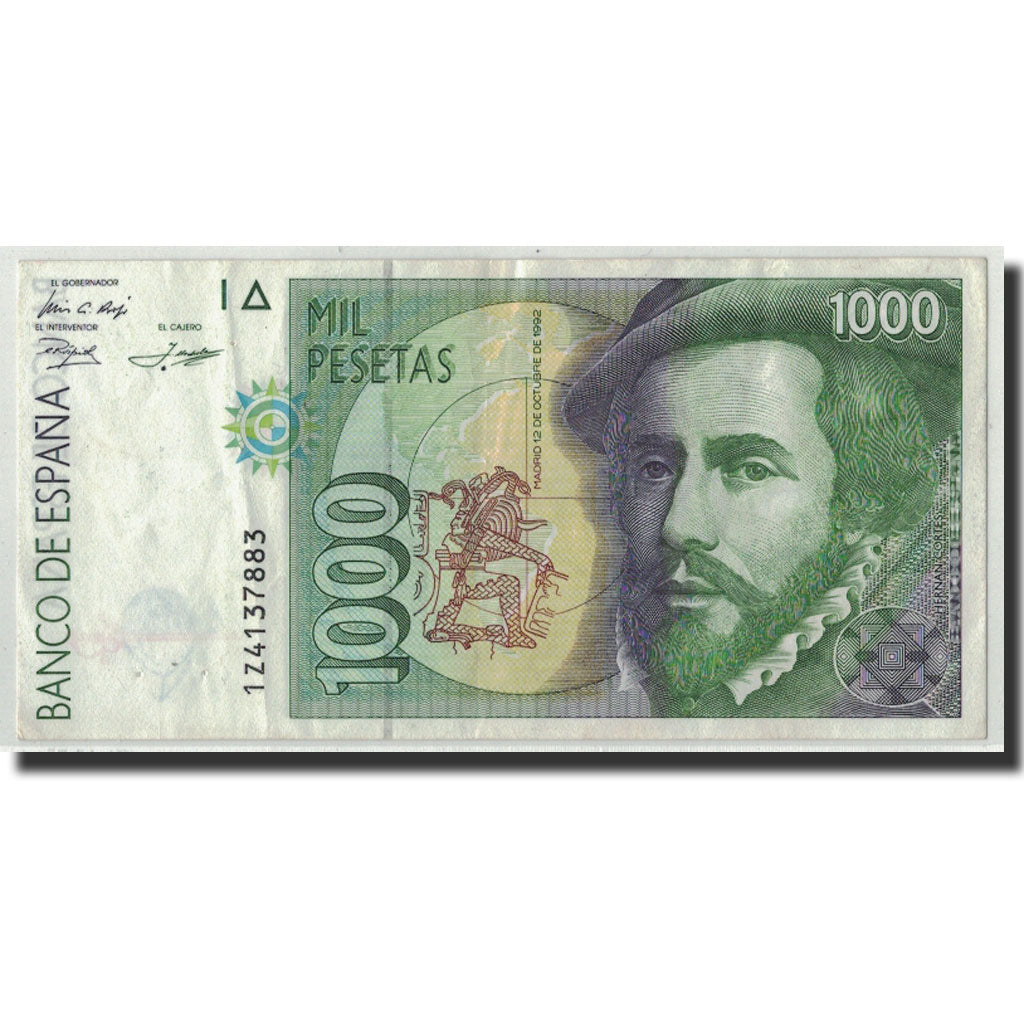 Banconote, Spagna, 1000 Pesetas, 1992, KM:163, 1992-10-12, BB