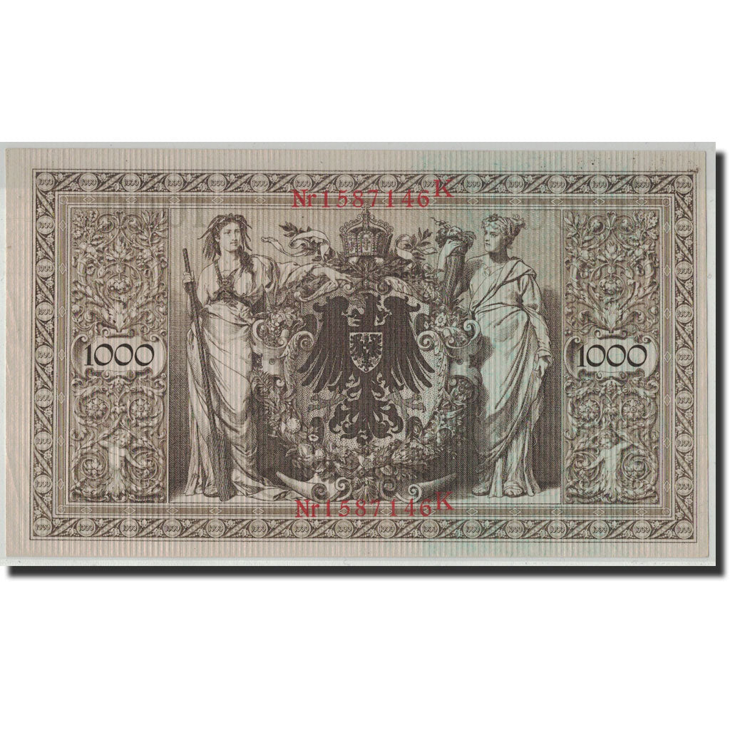 Geldschein, Deutschland, 1000 Mark, 1910, 1910-04-21, KM:44b, VZ+