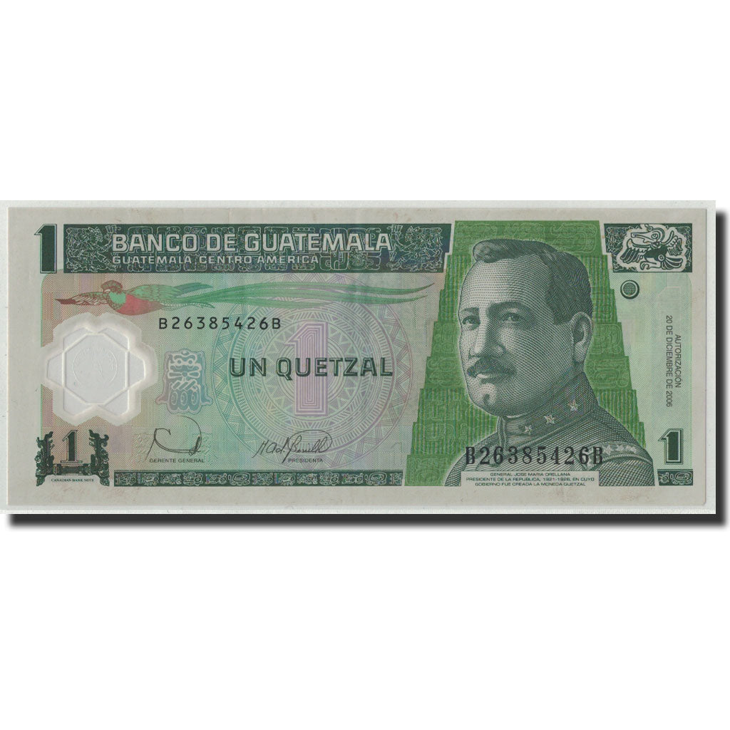 Biljet, Guatemala, 1 Quetzal, 2006, 2006-12-20, KM:109, TTB