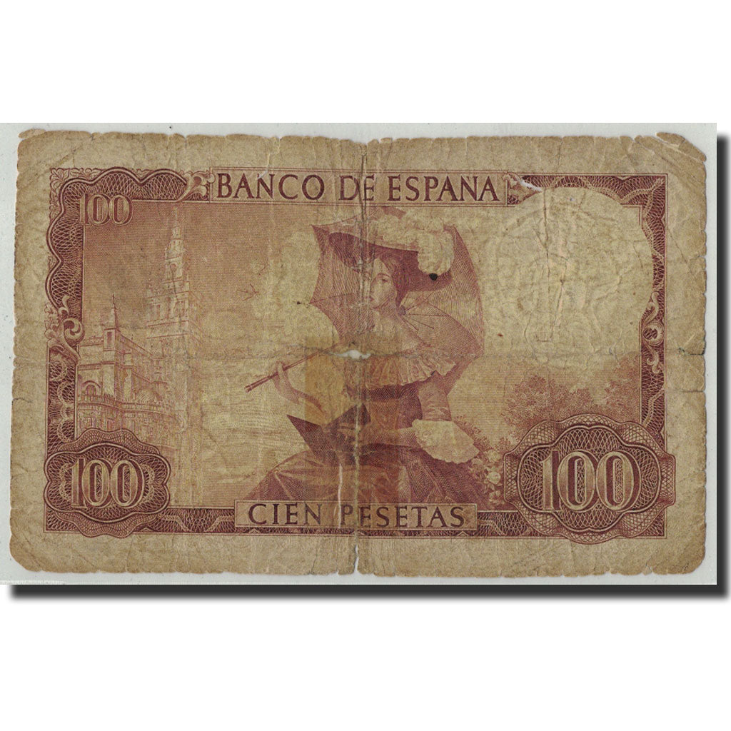 Geldschein, Spanien, 100 Pesetas, 1965, 1965-11-19, KM:150, GE+