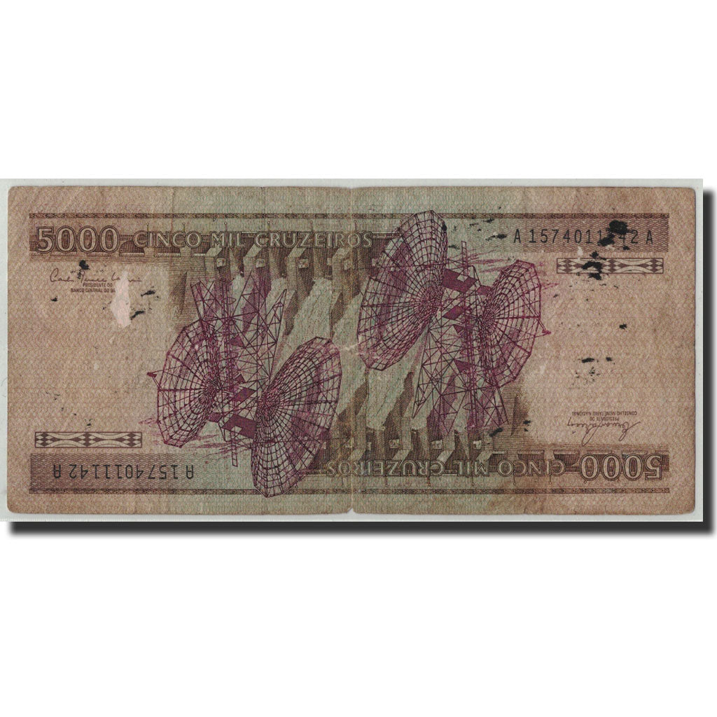 Billet, Brésil, 5000 Cruzeiros, Undated (1981-85), KM:202a, B
