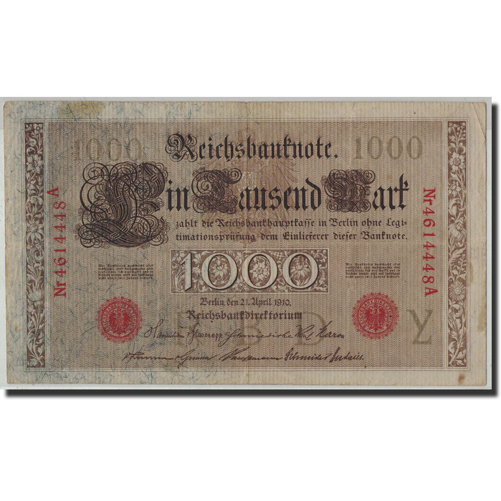 Banconote, Germania, 1000 Mark, 1910, KM:44b, 1910-04-21, MB