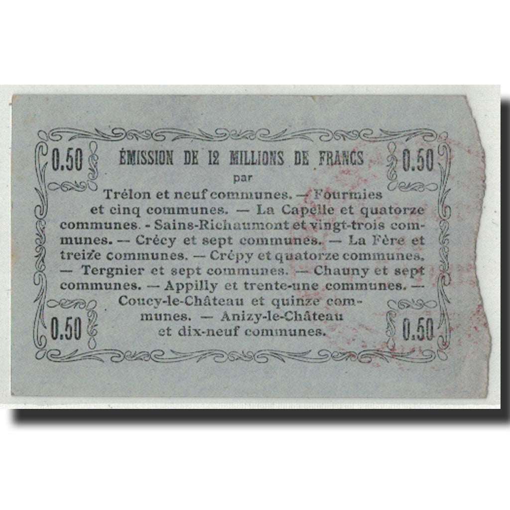 Billet, France, Fourmies, 50 Centimes, 1916, SPL, Pirot:59-1115