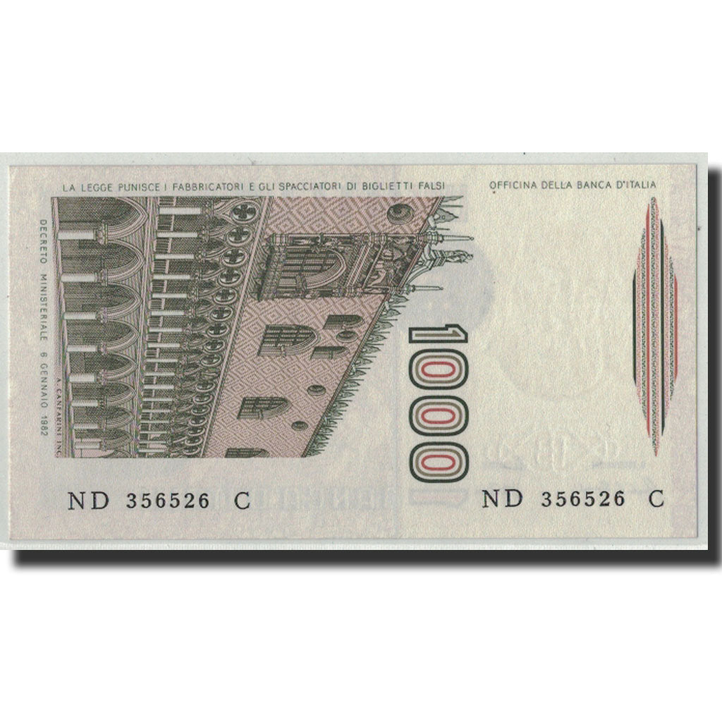 Banknote, Italy, 1000 Lire, 1982, 1982-01-06, KM:109a, UNC(65-70)