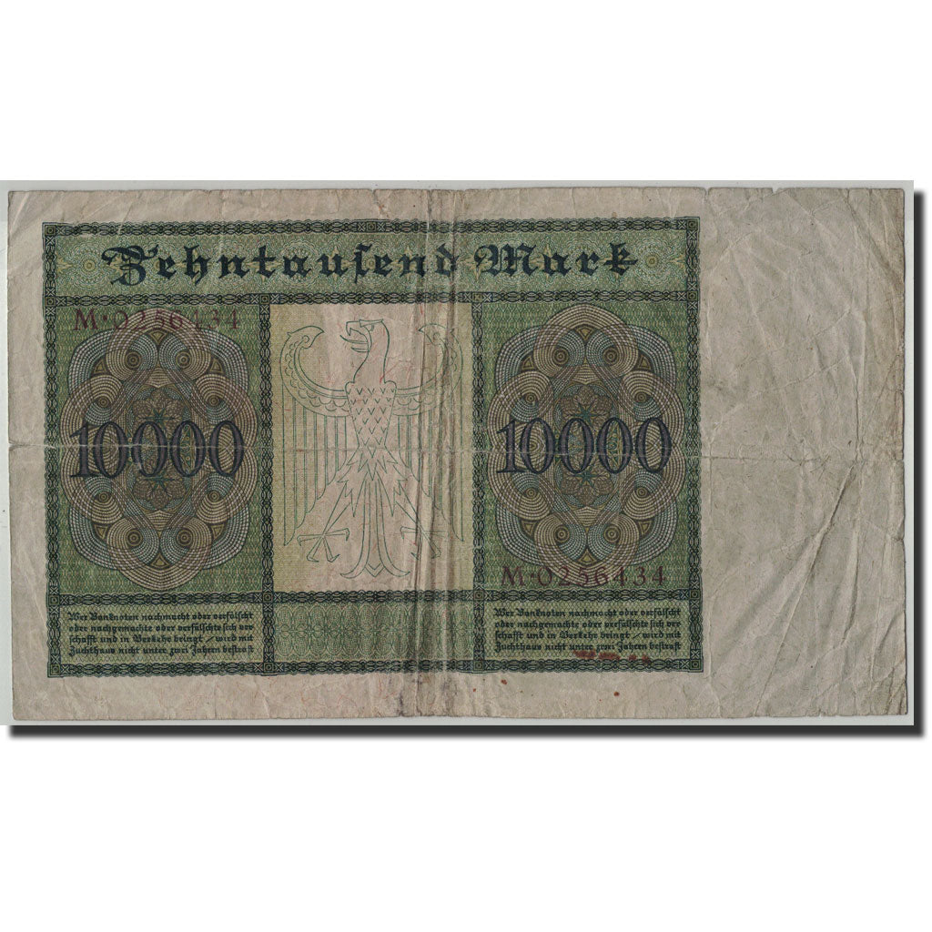 Billete, 10,000 Mark, 1922, Alemania, KM:70, 1922-01-19, RC