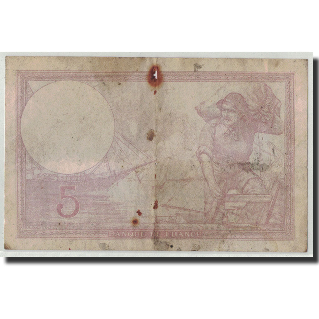 Banconote, Francia, 5 Francs, 5 F 1917-1940 ''Violet'', 1939, 1939-08-24, MB