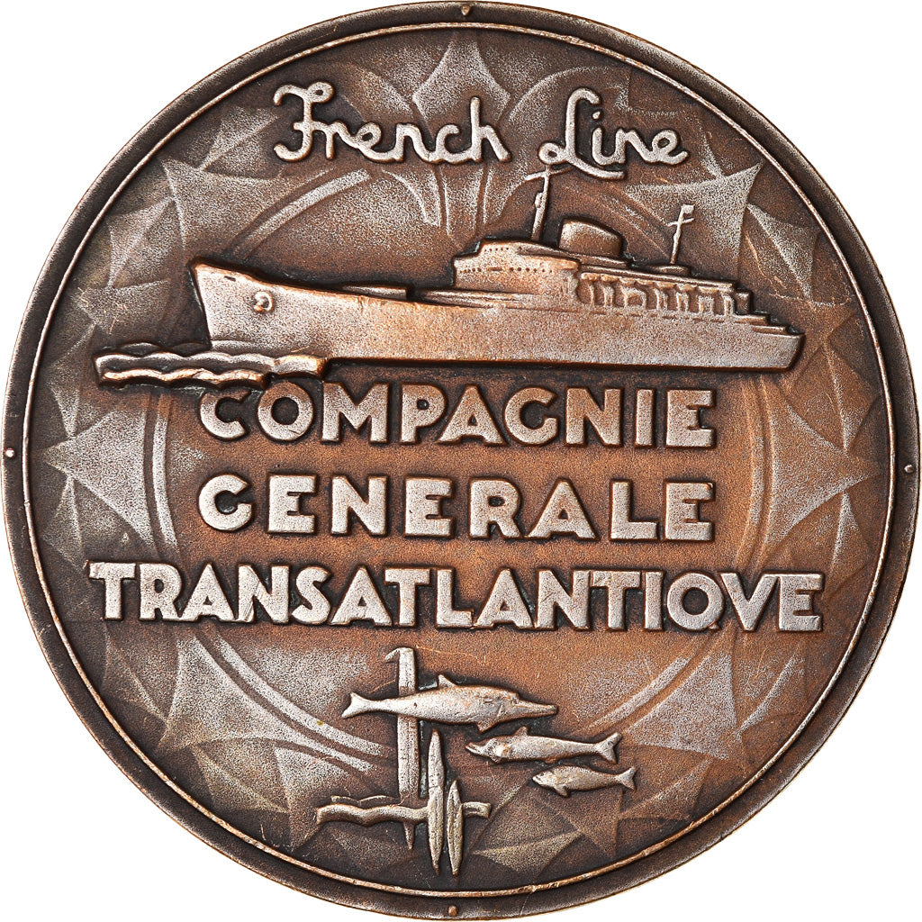 Frankrijk, Medaille, Compagnie Générale Transatlantique, Flandre, Shipping