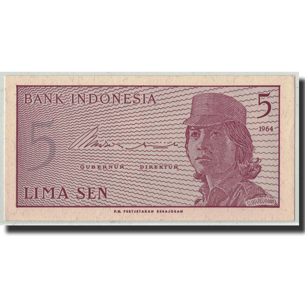Banconote, Indonesia, 5 Sen, 1964, KM:91a, FDS