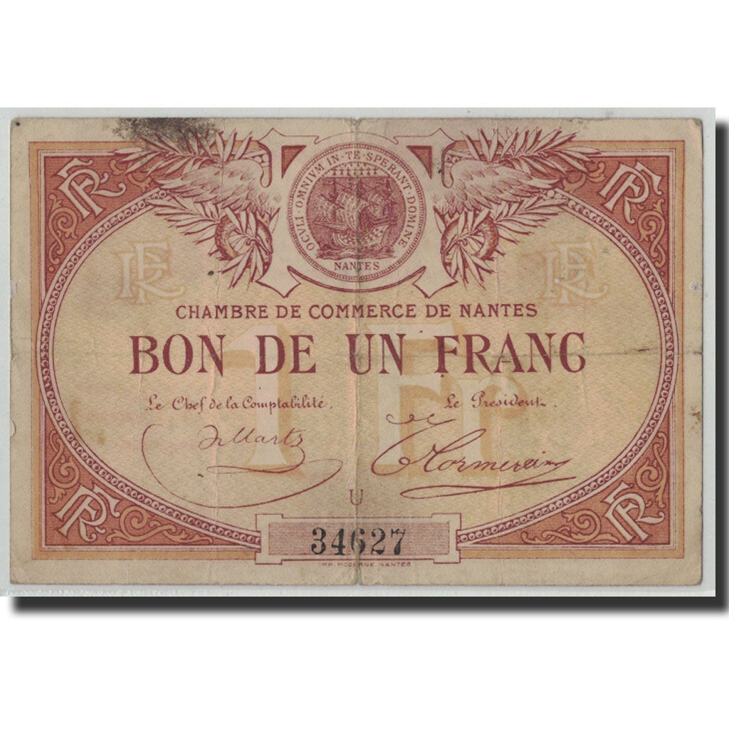 France, Nantes, 1 Franc, Undated, TB, Pirot:88-5