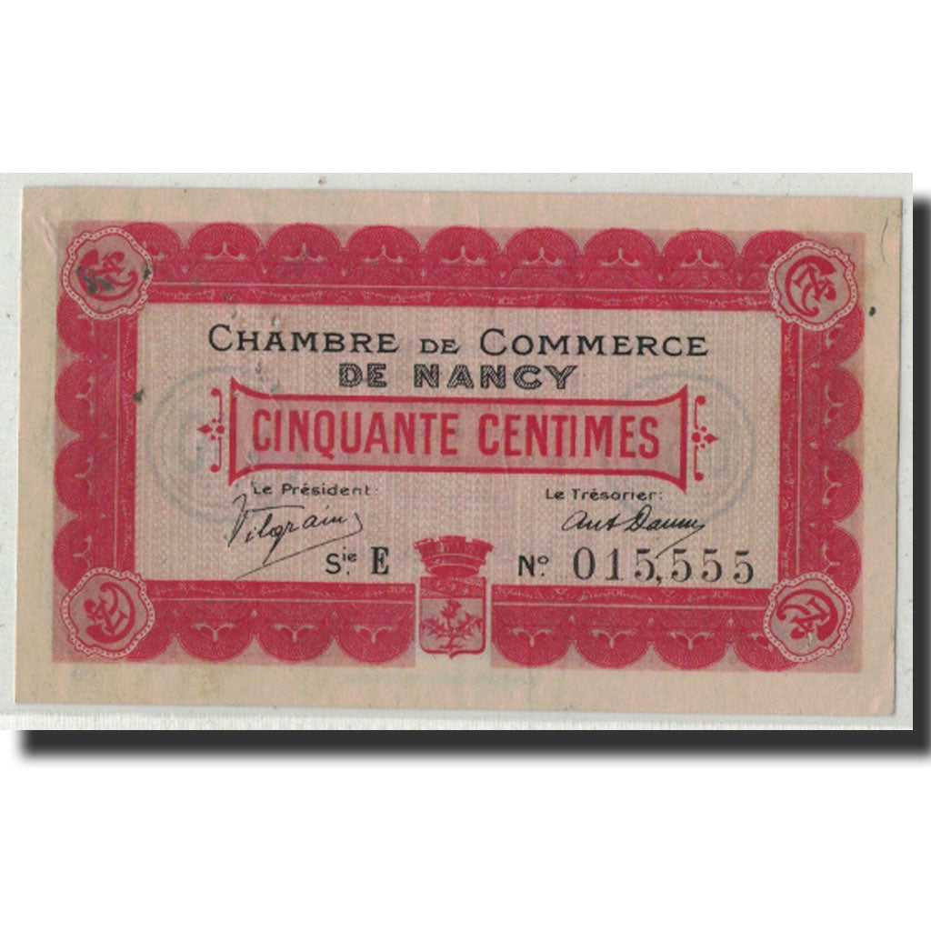 Francja, Nancy, 50 Centimes, 1915, AU(50-53), Pirot:87-1
