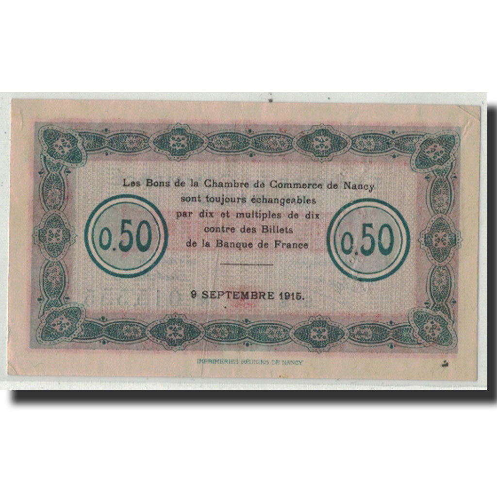 Francja, Nancy, 50 Centimes, 1915, AU(50-53), Pirot:87-1