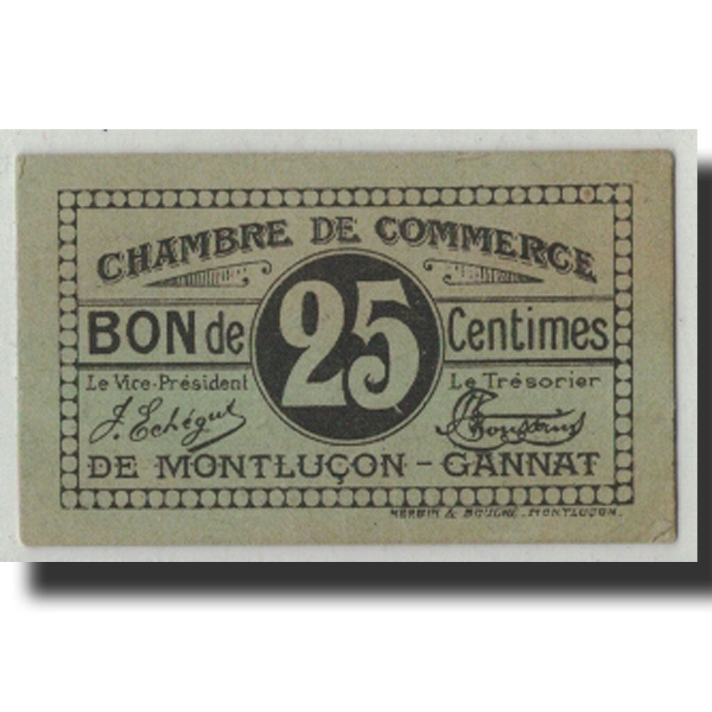 Pirot:84-71, 25 Centimes, Undated, France, EF(40-45), Montluçon