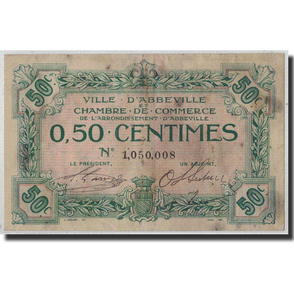 Frankreich, Abbeville, 50 Centimes, Undated, SS, Pirot:1-1