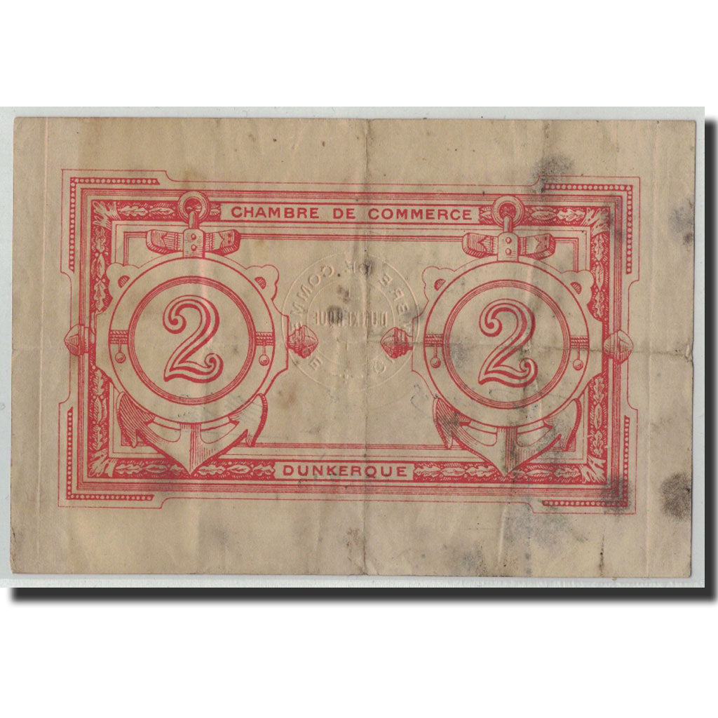 Pirot:54-9, MB, Dunkerque, 2 Francs, Undated, Francia