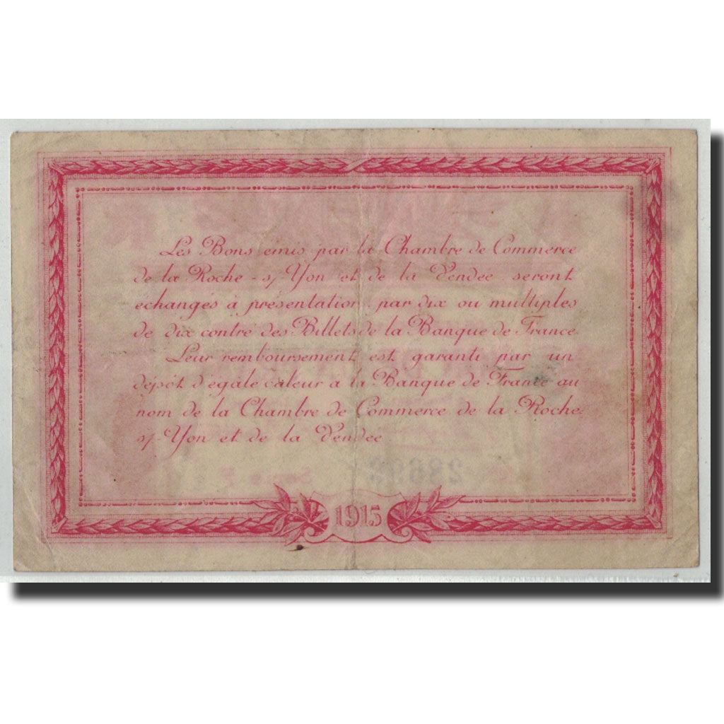 France, La Roche-sur-Yon, 1 Franc, 1915, TTB, Pirot:65-21
