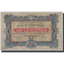 50 Centimes, Pirot:133-1, 1918, Francia, BC, Strasbourg