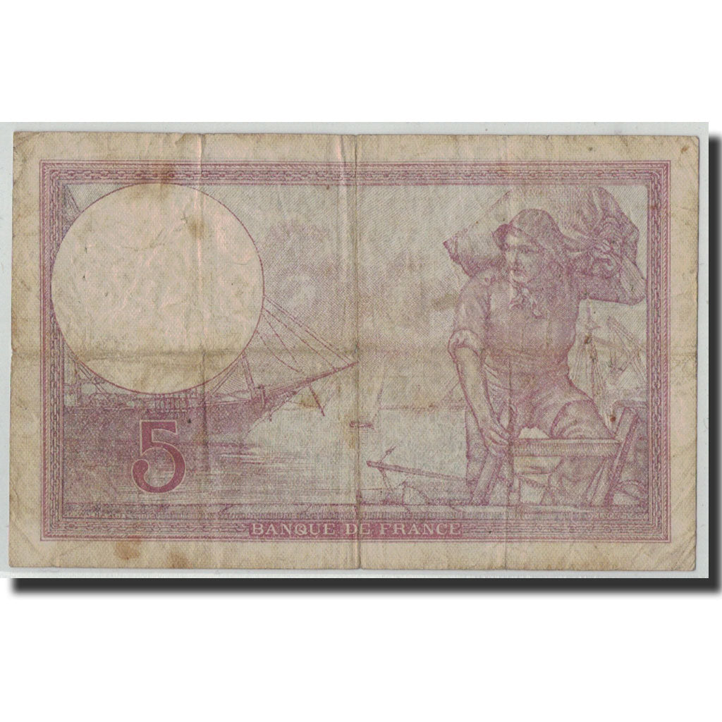 Frankrijk, 5 Francs, 1933, 1933-08-03, B+, Fayette:3.17, KM:72e