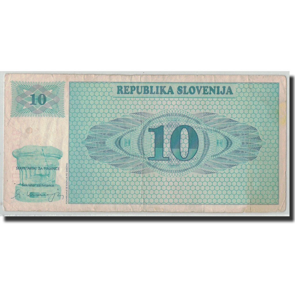 Billet, Slovénie, 10 (Tolarjev), 1990, KM:4a, TB