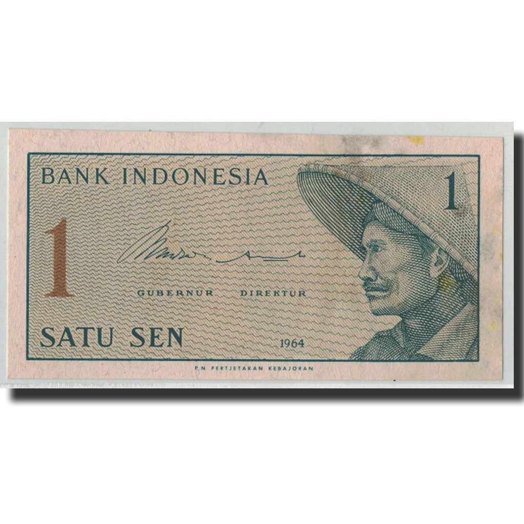 Biljet, Indonesië, 1 Sen, 1964, KM:90a, SUP