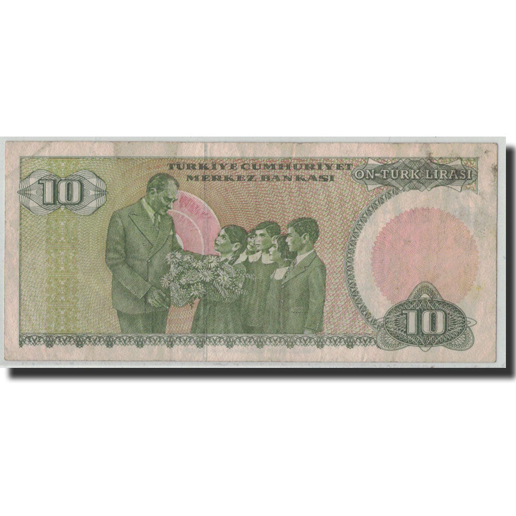 Billet, Turquie, 10 Lira, L.1970, 1970-01-14, KM:192, TB