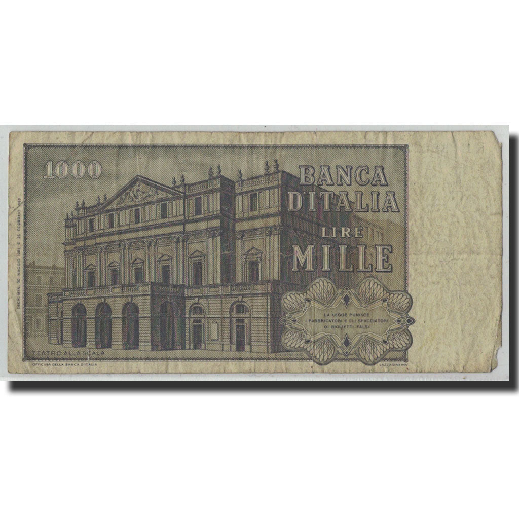 Banknote, Italy, 1000 Lire, 1981, 1981-05-30, KM:101h, VG(8-10)