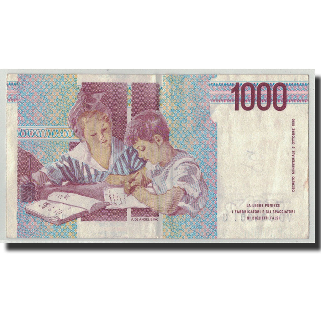 Banknote, Italy, 1000 Lire, 1990, 1990-10-03, KM:114b, EF(40-45)