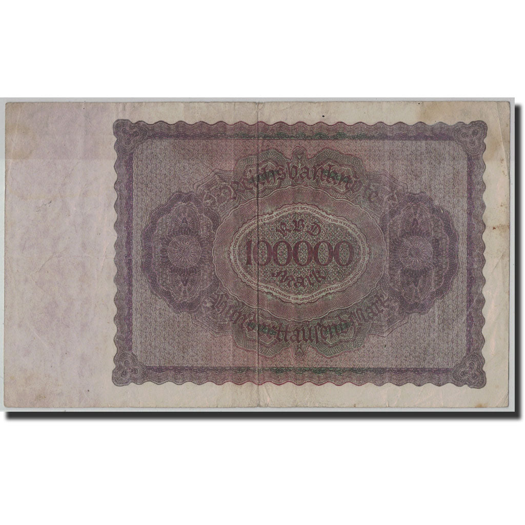 Banknot, Niemcy, 100,000 Mark, 1923, 1923-02-01, KM:83a, VF(20-25)