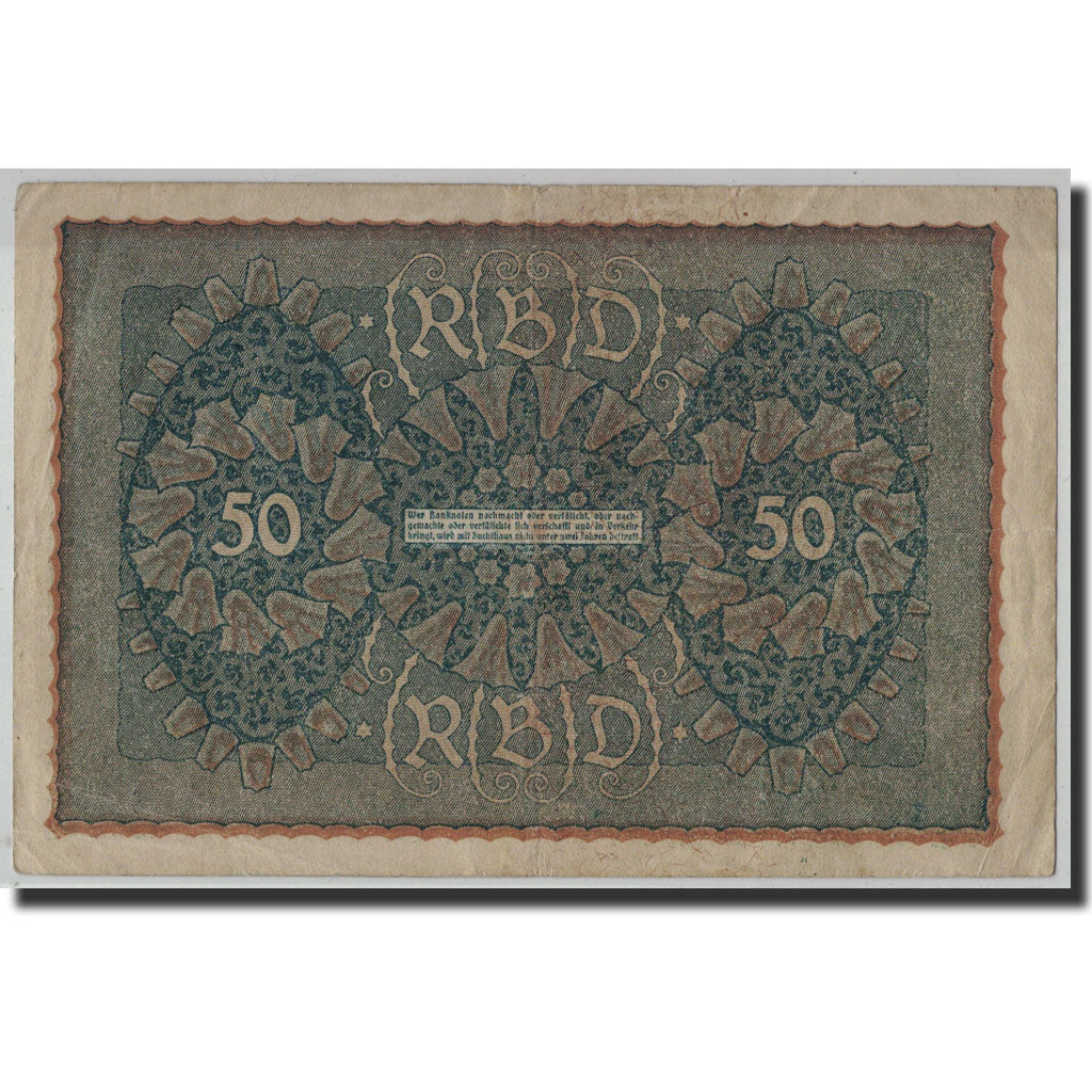 Banknot, Niemcy, 50 Mark, 1919, 1919-06-24, KM:66, VF(20-25)