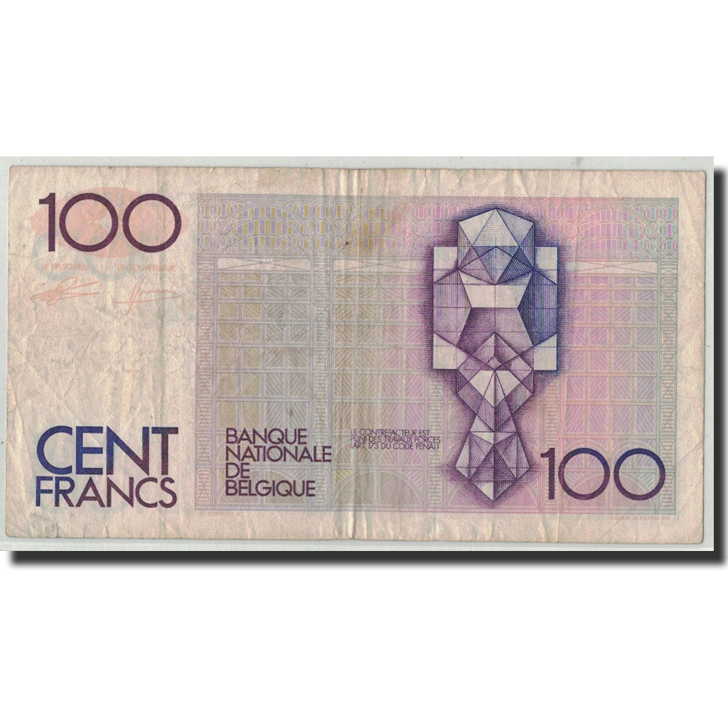 Geldschein, Belgien, 100 Francs, Undated (1982-94), KM:142a, SGE+