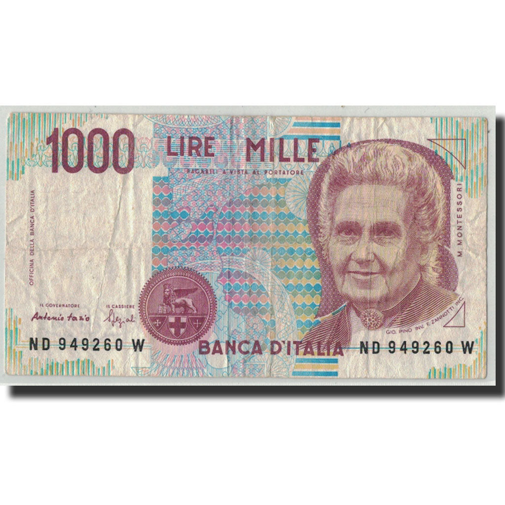 Banknote, Italy, 1000 Lire, 1990, 1990-10-03, KM:114b, VG(8-10)