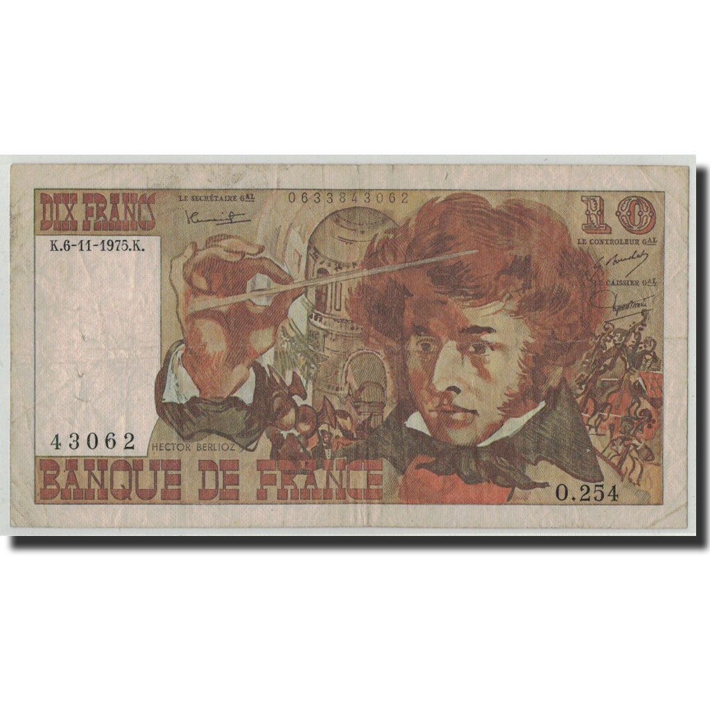 Frankrijk, 10 Francs, 1975, 1975-11-06, TB, Fayette:63.14, KM:150b