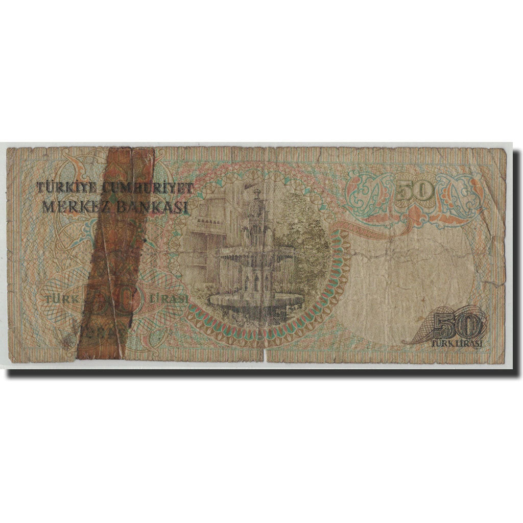 Billet, Turquie, 50 Lira, 1970, 1970-01-14, KM:188, AB+